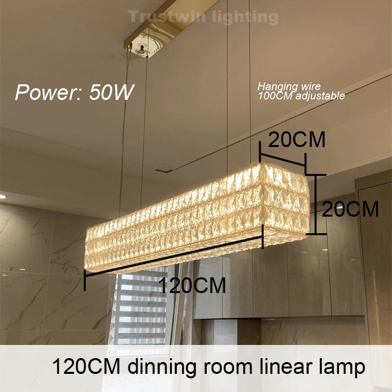Light luxury crystal Living room Chandelier French vintage Dining Room Light Simple modern atmospheric room Master bedroom light